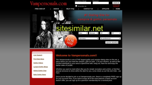 Vampersonals similar sites