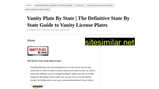 vanityplatebystate.com alternative sites