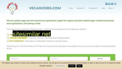 veganjobs.com alternative sites