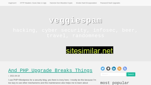 veggiespam.com alternative sites