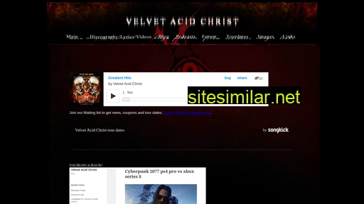 velvetacidchrist.com alternative sites