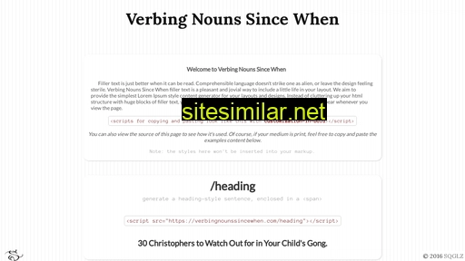 verbingnounssincewhen.com alternative sites