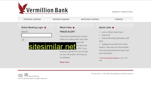 Vermillionbank similar sites