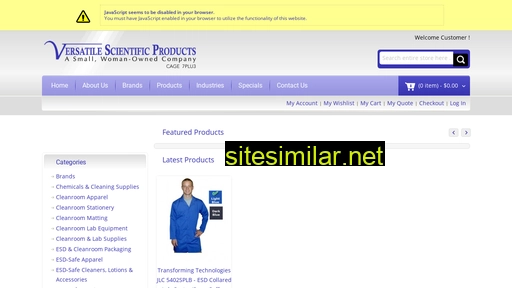 versatilescientificproducts.com alternative sites
