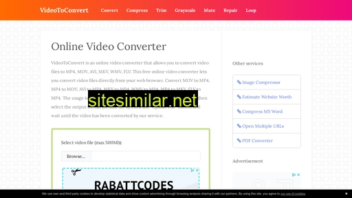 Videotoconvert similar sites