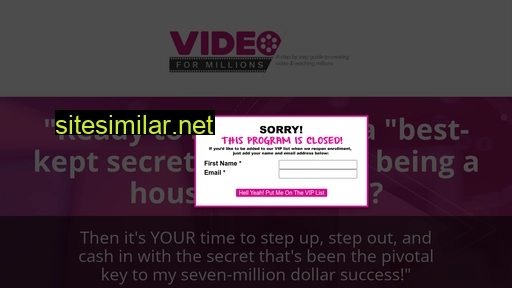 videoformillions.com alternative sites