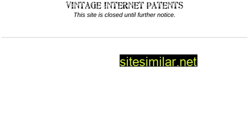 vintageinternetpatents.com alternative sites
