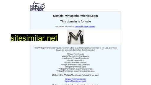 vintagethermionics.com alternative sites