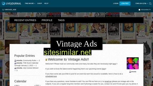 vintage-ads.livejournal.com alternative sites