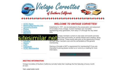 vintagecorvettessocal.com alternative sites