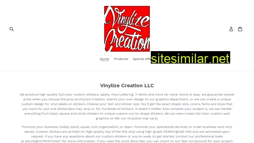 vinylizecreationllc.com alternative sites