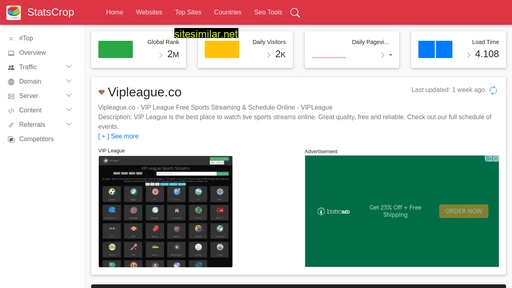vipleague.co.statscrop.com alternative sites