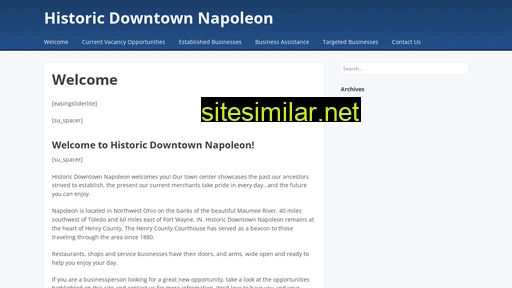 visithistoricdowntownnapoleon.com alternative sites