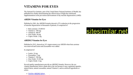 vitaminsforeyes.com alternative sites