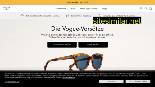 vogue-eyewear.com alternative sites