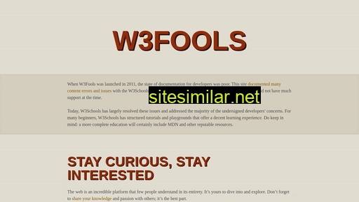w3fools.com alternative sites