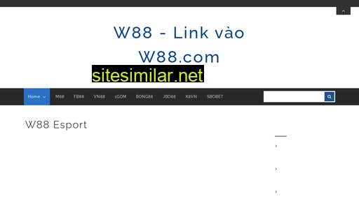 W88esport similar sites