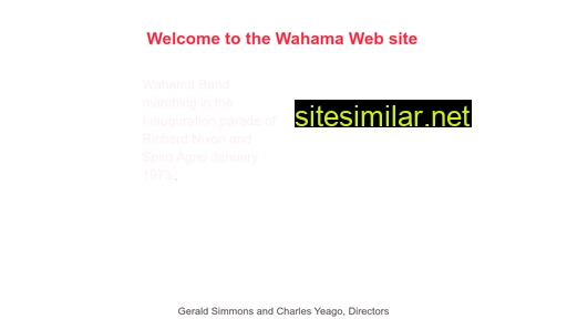 wahamawhitefalconband.com alternative sites