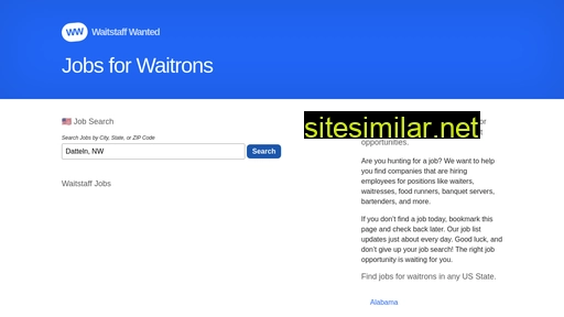 waitstaffwanted.com alternative sites