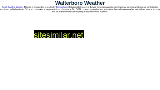 walterboroweather.com alternative sites