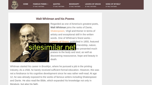 waltwhitman.com alternative sites