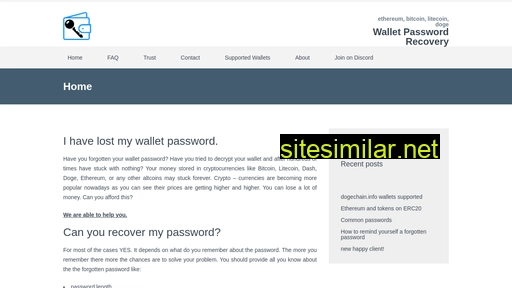 Walletpasswordrecovery similar sites