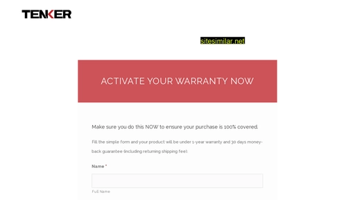warranty.tenkershop.com alternative sites