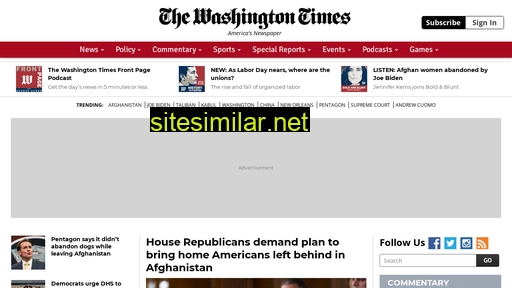 Washingtontimes similar sites