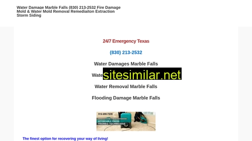 waterdamagemarblefalls.com alternative sites