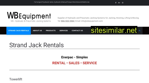 Wbequipment-strand-jack-rentals similar sites