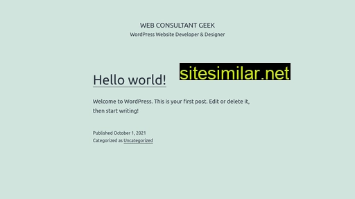 Webconsultantgeek similar sites