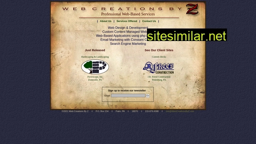 Webcreationsbyz similar sites