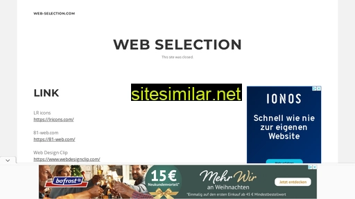 Web-selection similar sites