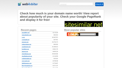 Webarbiter similar sites