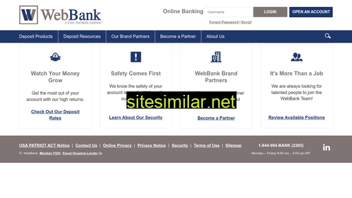 Webbank similar sites