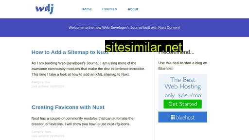 Webdevelopersjournal similar sites