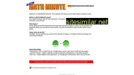 webmathminute.com alternative sites