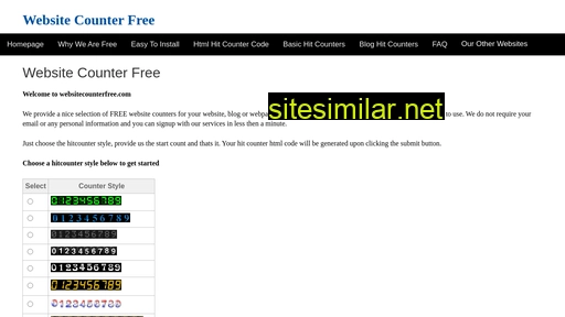 websitecounterfree.com alternative sites