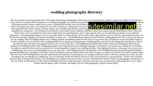 Weddingphotographydirectory similar sites