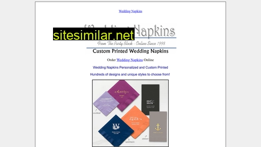 weddingnapkins.com alternative sites