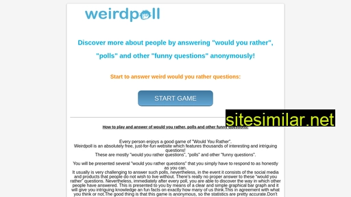 weirdpoll.com alternative sites