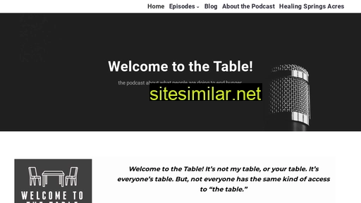 Welcometothetablepodcast similar sites