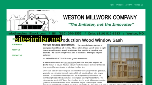 westonmillwork.com alternative sites