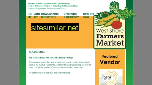 westshorefarmersmarket.com alternative sites