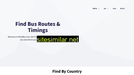 Whatbus similar sites