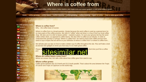 whereiscoffeefrom.com alternative sites