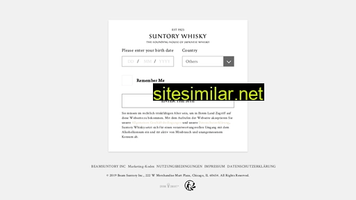 whisky.suntory.com alternative sites