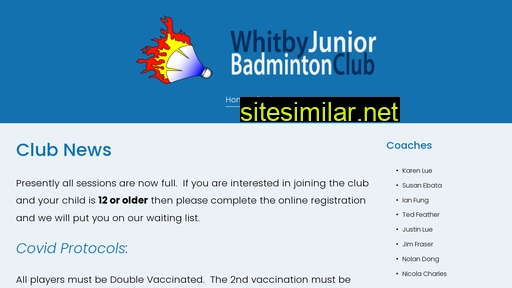 whitbyjuniorbadmintonclub.com alternative sites