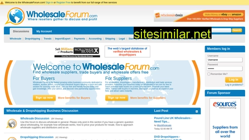 wholesaleforum.com alternative sites