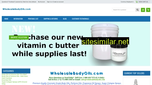 wholesalebodyoils.com alternative sites